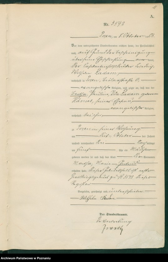 Obraz 12 z jednostki "Księga urodzeń tom VII"