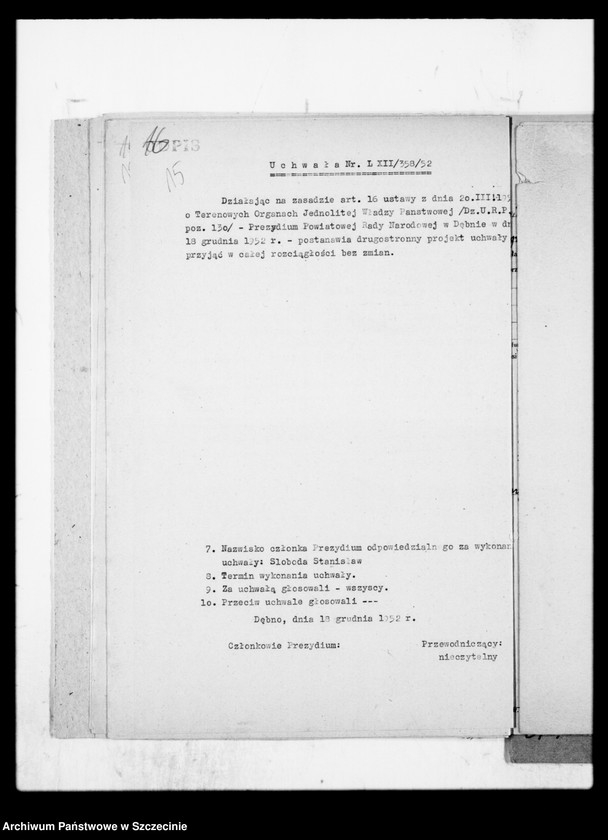 image.from.unit.number "Rolniczy Zespół Spółdzielczy im. T. Kościuszki z siedzibą w Barnkowie powiat Chojna - organizacja"