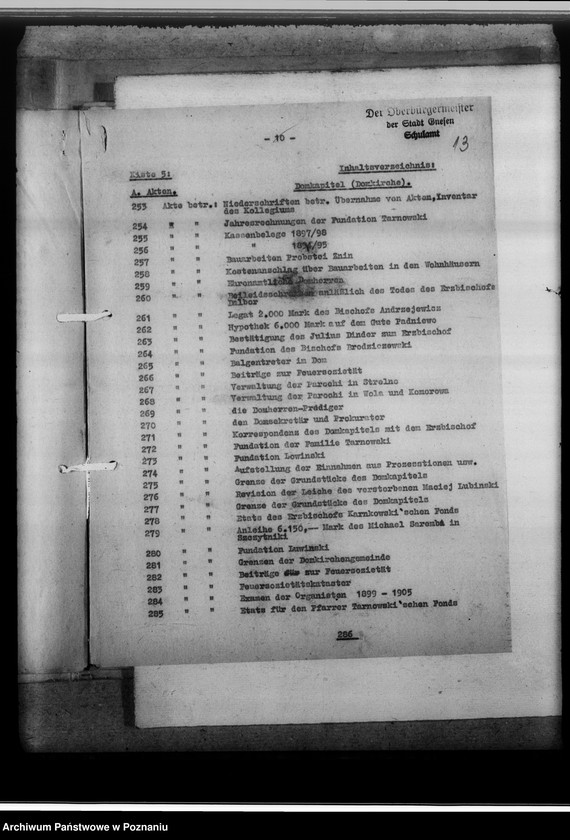 Obraz 17 z jednostki "Feststellung von Verlusten, Wiederherbeischaffung, Ersatzbeschaffung. Gnesen-Stadt [miasto Gniezno]"