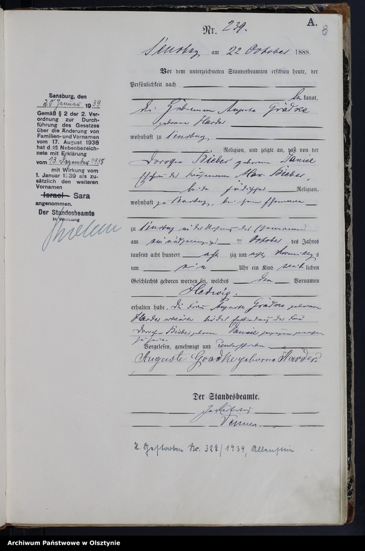 image.from.unit.number "Geburts-Haupt-Register,Tom III,Nr 233 - 301"