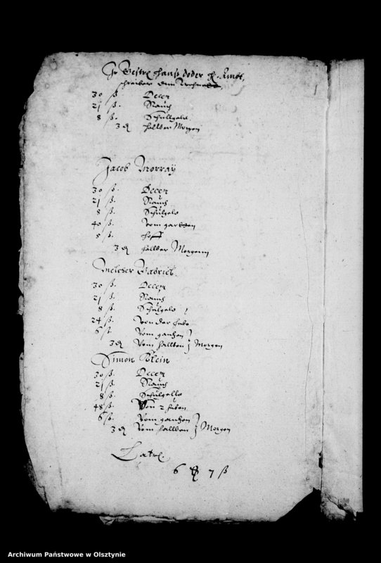 image.from.unit.number "Kirchen-Rechnung der Stadt Deutsch Eylau"