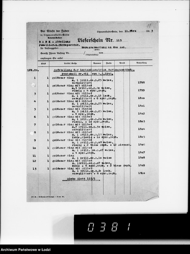 Obraz 15 z jednostki "Warenverwaltung-Lieferscheine"