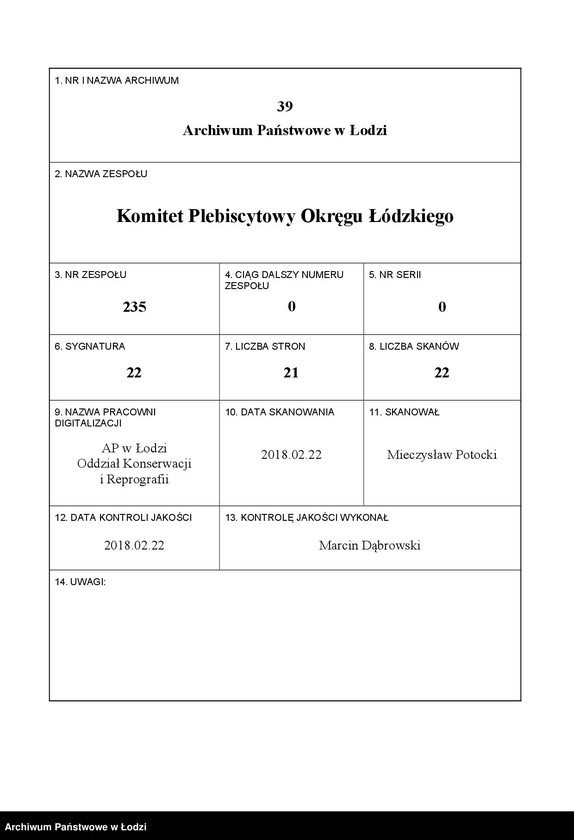 Obraz 1 z jednostki "[Odrzucenia, apelacje]"