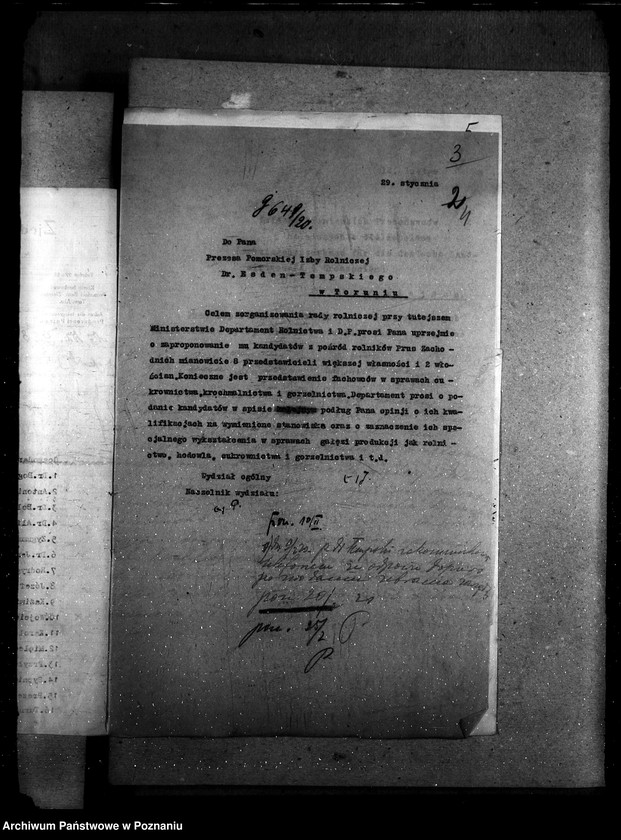 Obraz 8 z jednostki "Sprawy Personalne - likwidacje Rada Rolnicza [podróży i diet] [protokoły posiedzeń]"