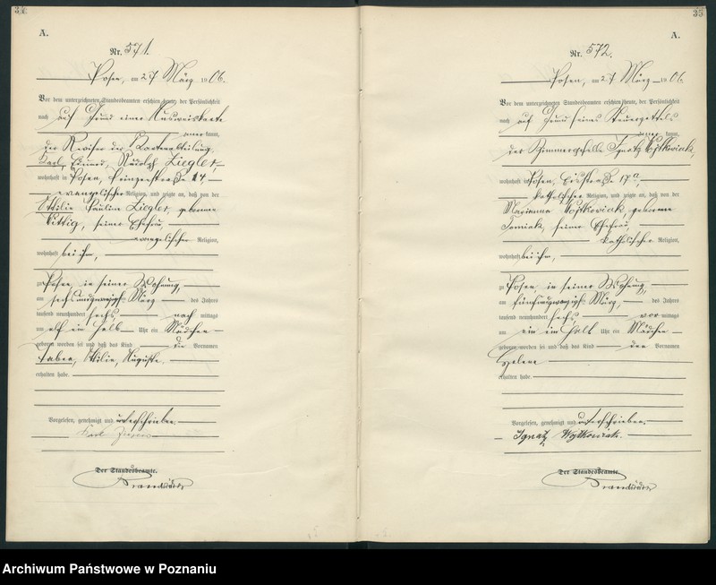 Obraz 20 z jednostki "Księga miejscowa urodzeń"