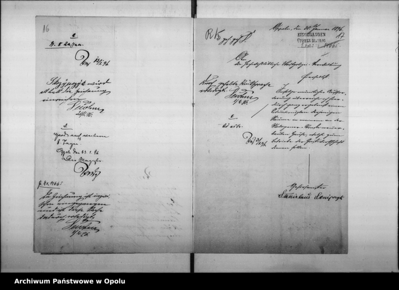 Obraz 16 z jednostki "Acta des Magistrats zu Oppeln betreffend die Gastwirtschaft an der Malapaner-Chaussee von Klusche Vol. I"