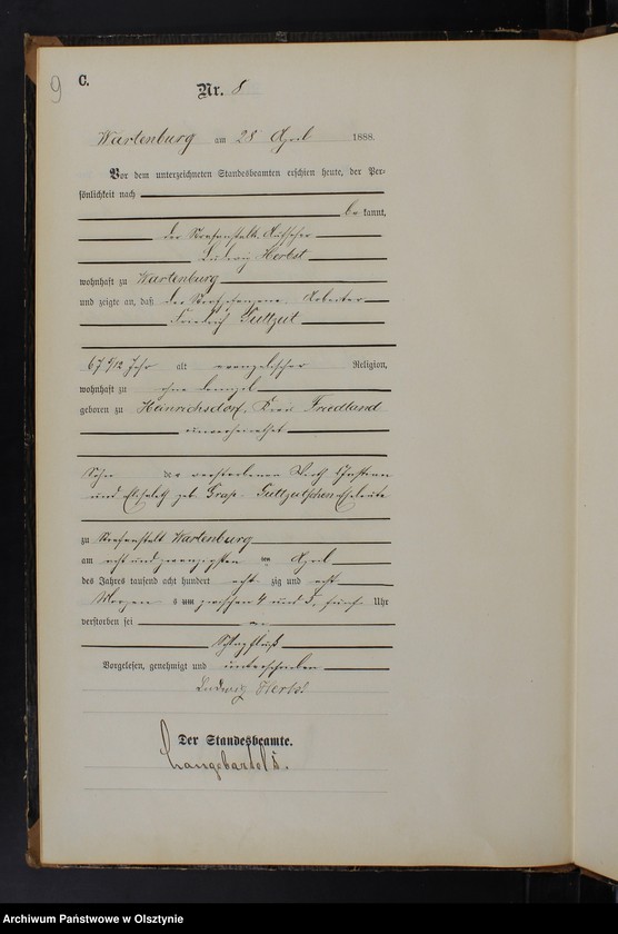 image.from.unit.number "Sterbe-Haupt-Register Nr 1 - 13"
