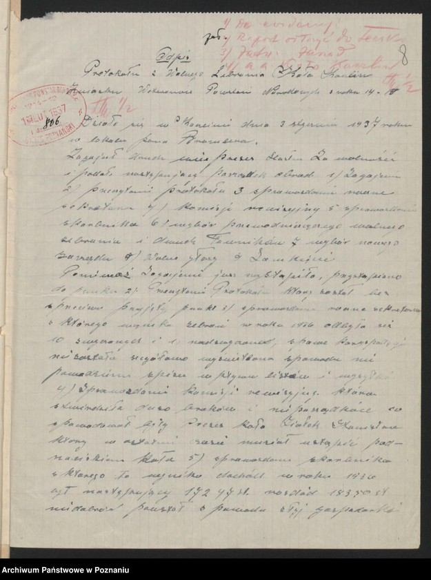 Obraz 11 z jednostki "Kaczlin, powiat Międzychód akta koła."