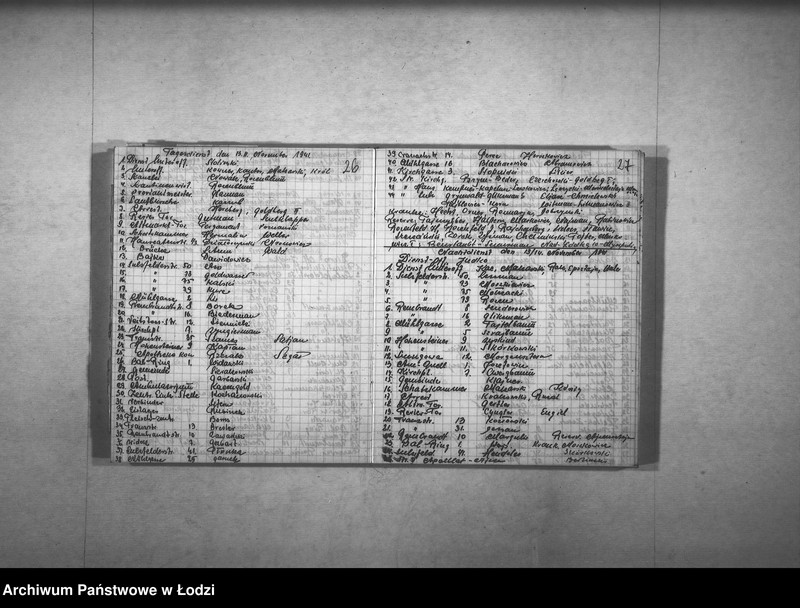 Obraz 18 z jednostki "Dienst-Buch der I Abteilung [Wykazy milicjantów pełniących dyżury w określonym dniu]"