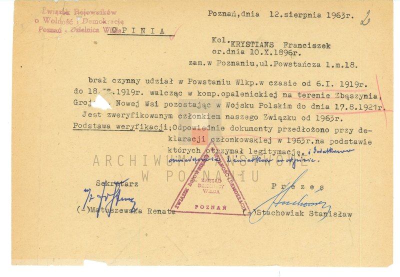 Obraz 16 z jednostki "Życiorysy powstańców wielkopolskich: K - tom Xll /Krystians Franciszek - Kubiak Jan/."