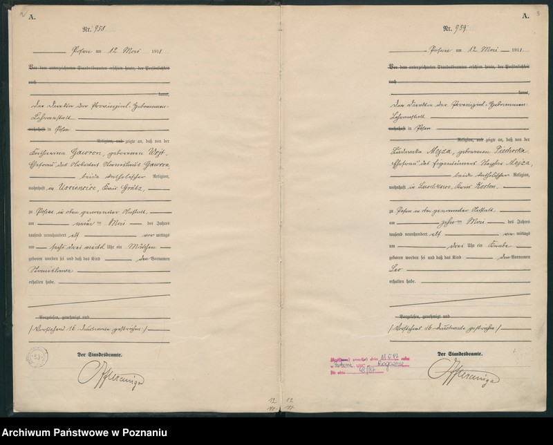 Obraz 4 z jednostki "Księga miejscowa urodzeń tom III [Rejestr główny urodzeń]"