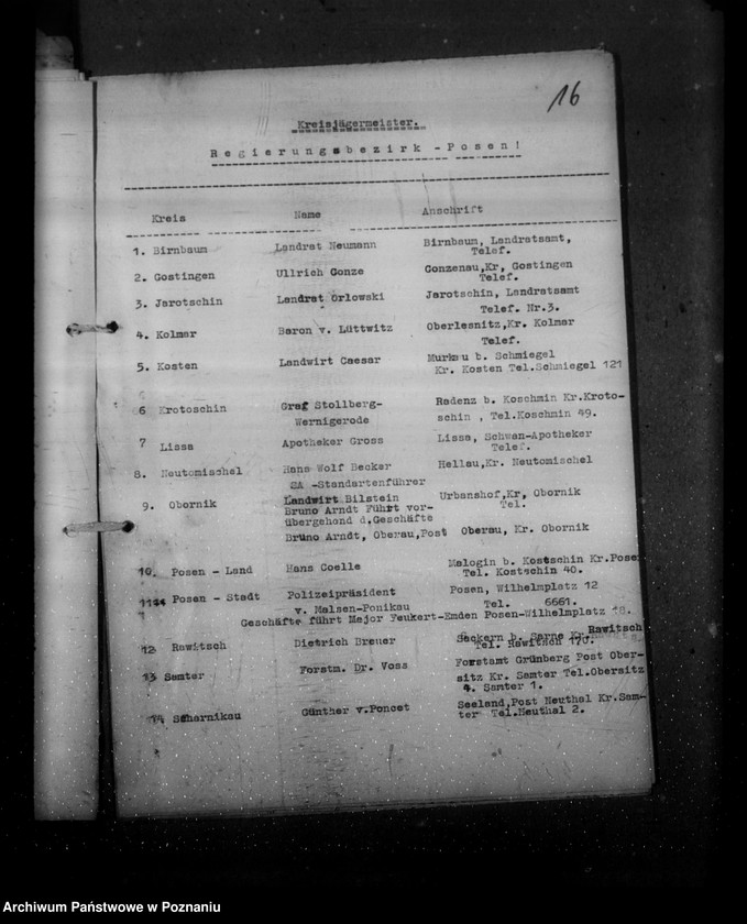 Obraz 20 z jednostki "Verzeichnis von Behördenadressen"