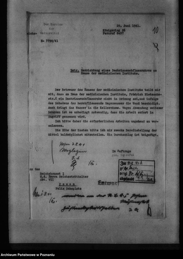 Obraz 14 z jednostki "Bauten für die Reichsuniversität Posen"