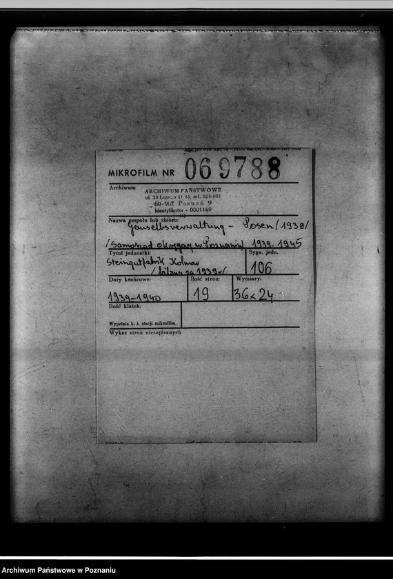 Obraz 2 z jednostki "Steingutfabrik Kolmar [bilans za 1939 r.]."