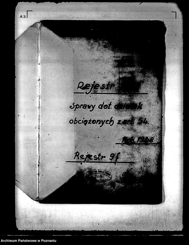 Obraz 4 z jednostki "Rejestr 12f Sprawy dotyczące działek obciążonych z art.. 54 rejestr 9f"