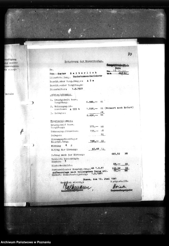 Obraz 14 z jednostki "[Akta personalne nauczyciela Gustawa Sieberlicha]."