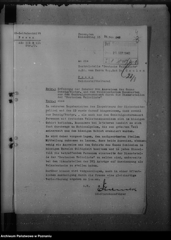 Obraz 8 z jednostki "Anerkennung der im Generalgouvernement ausgestellten Kennkarten"