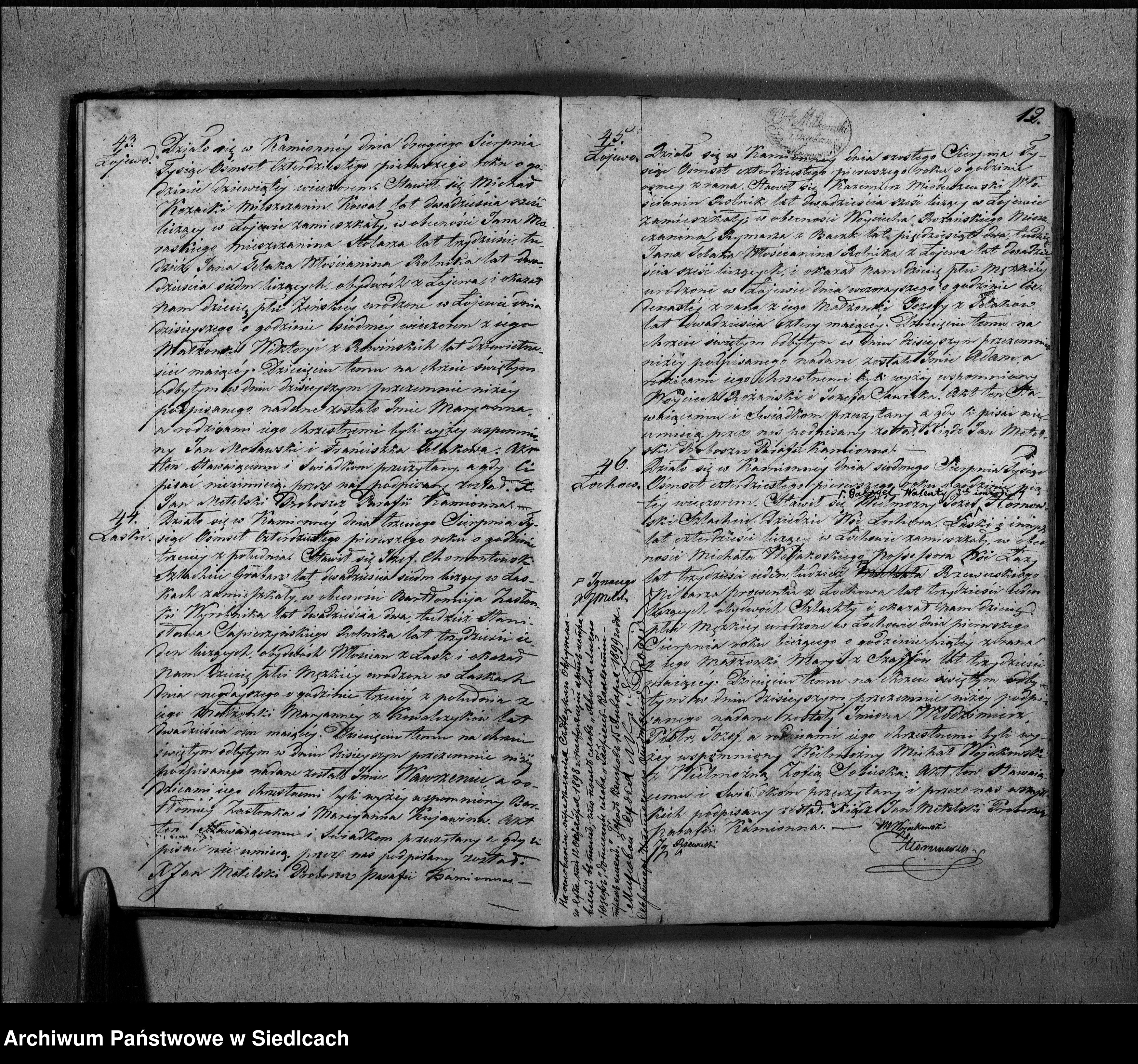 Skan z jednostki: Akta urodzin, małżeństw, zgonów