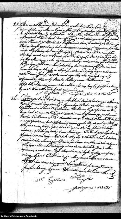 image.from.unit.number "Duplikat Aktów Urodzonych Umarłych i Zaślubionych Parafii Metelskiey z Roku 1834"