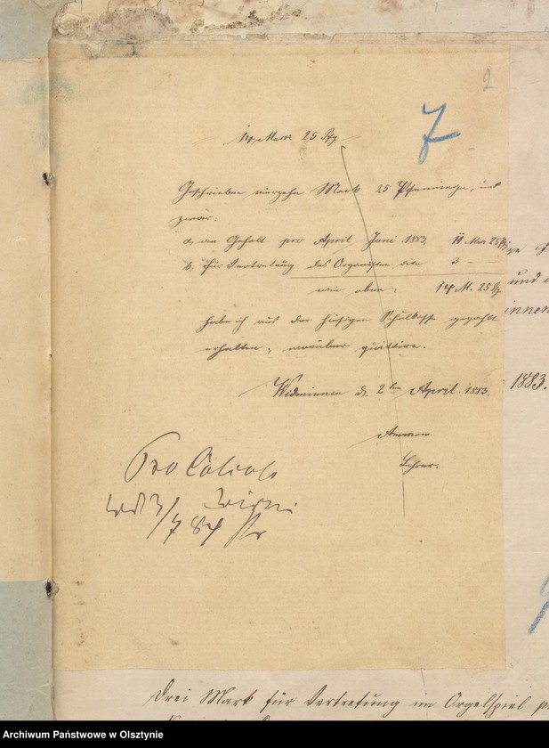 image.from.unit.number "Einnahme und Ausgabe Beläge der Kirchspielsschulkasse zu Widminnen"