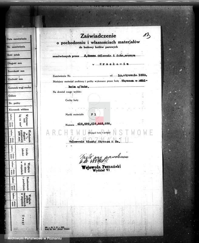 Obraz 17 z jednostki "Majętność Wronów pow. krotoszyński, własność Claassen nr woj. kotła 6064"