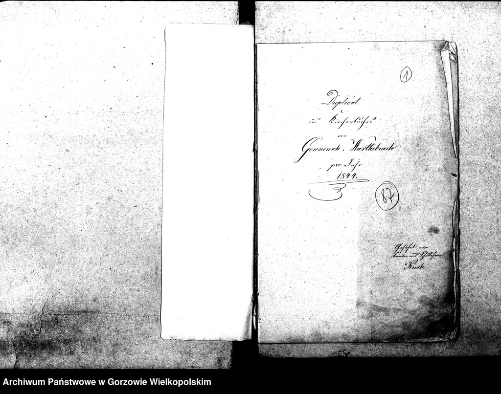 image.from.unit.number "Duplikate der Kirchenbücher von der Parochie Genninsch Warthebruch: Alt Gennin (Jeninek), Unter Gennin (Podjenin), Ober Gennnin (Jeniniec), Spiegel (Poźrzadło), Blumenthal Kwiatkowice), Ludwigsthal (Trzęsów), Bergenhorst (Gorzębia), Haferwiese (Gosławka), Pyrehner Holländer (Pyrzanki), Gross Rehne (Rań)   ."