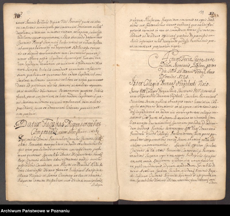 Obraz 19 z jednostki "Acta consularia civitatis SRMtis Posnaniae."