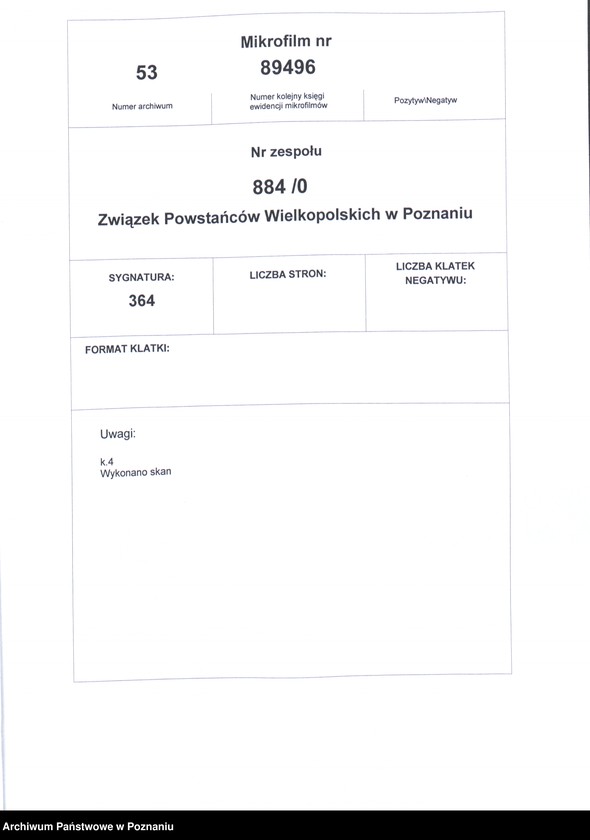 Obraz 2 z jednostki "Wykaz literatury związanej z powstaniem wielkopolskim - sporządzony przez Niemców."