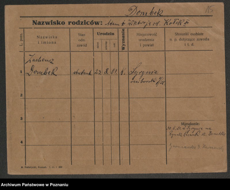 Obraz 17 z jednostki "Dąb (Domb - Dąbrowski (żony, wdowy)"