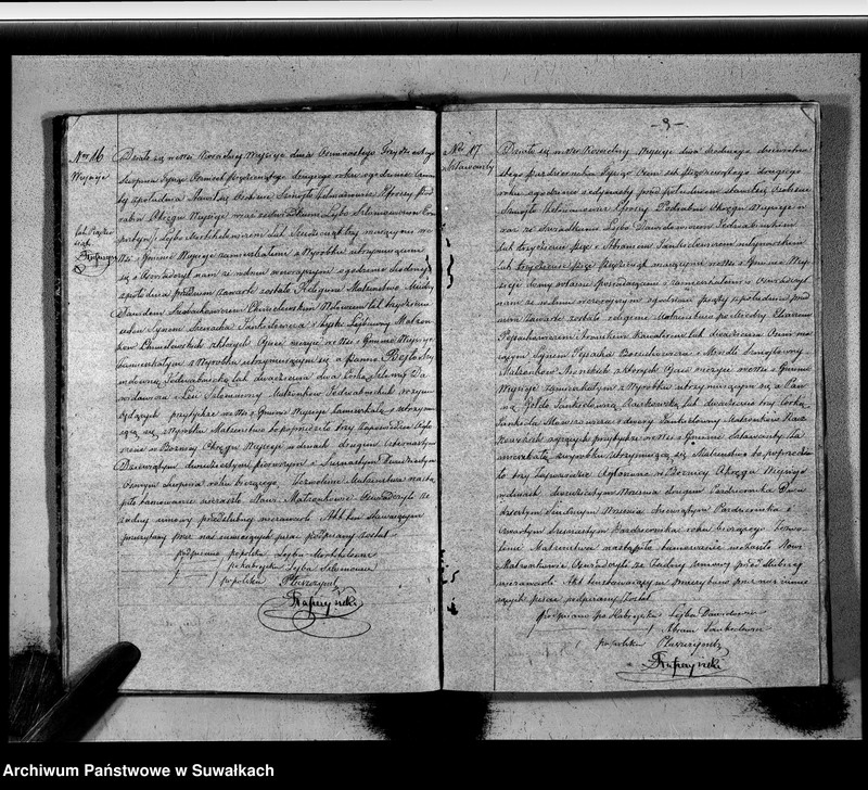 image.from.unit.number "Duplikat Zaślubionych, Urodzonych i Zmarłych Okręgu Wiejsieje Wyznania Moyżeszowego za rok 1852"