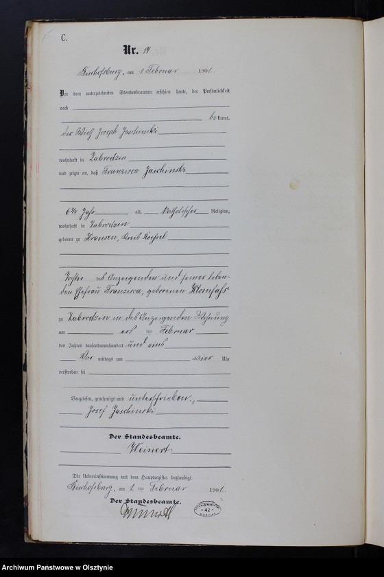 image.from.unit.number "Sterbe-Neben-Register Nr 1 - 134"