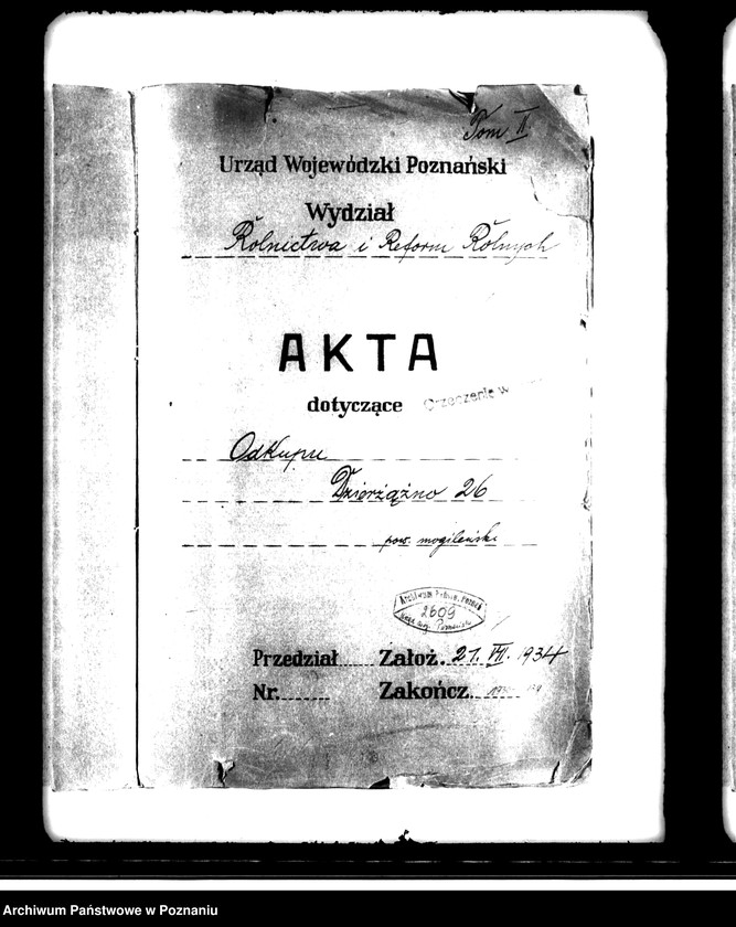 Obraz 4 z jednostki "Odkup osady Dzierżążno nr 26 powiatu mogileńskiego"