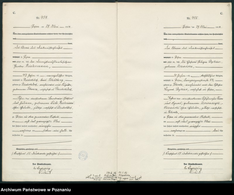 Obraz 11 z jednostki "Księga miejscowa zgonów tom II [Rejestr główny zgonów]"