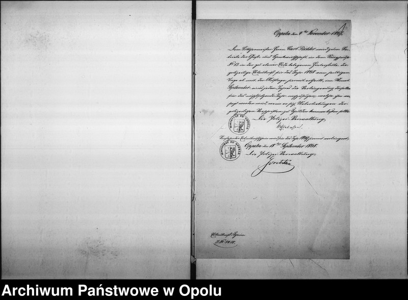 Obraz 5 z jednostki "Acta des Magistrats zu Oppeln betreffend die Schankanlage in dem Ringhause No 13"