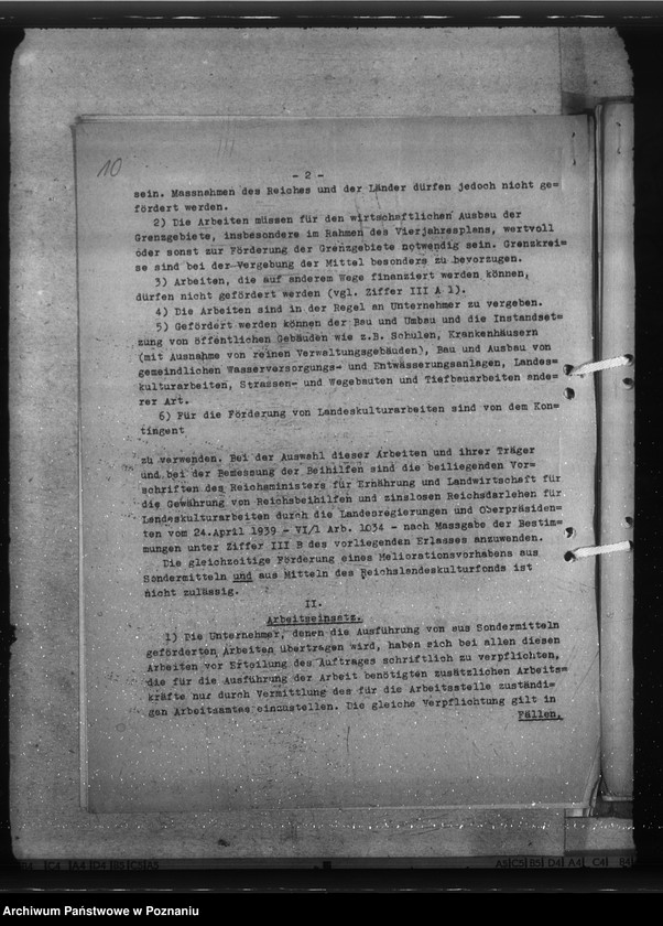 Obraz 14 z jednostki "Zarządzenia i sprawozdania w sprawie wykorzystania kredytów na umocnienie niemczyzny nad granicami państwa"