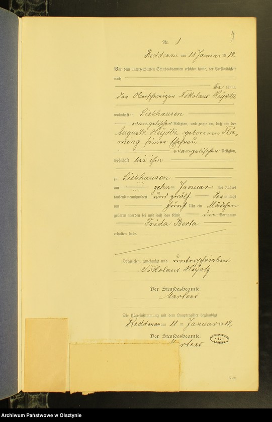 image.from.unit.number "Geburts-Neben-Register Nr 1 - 49 [Księga urodzeń - wtóropis ]"