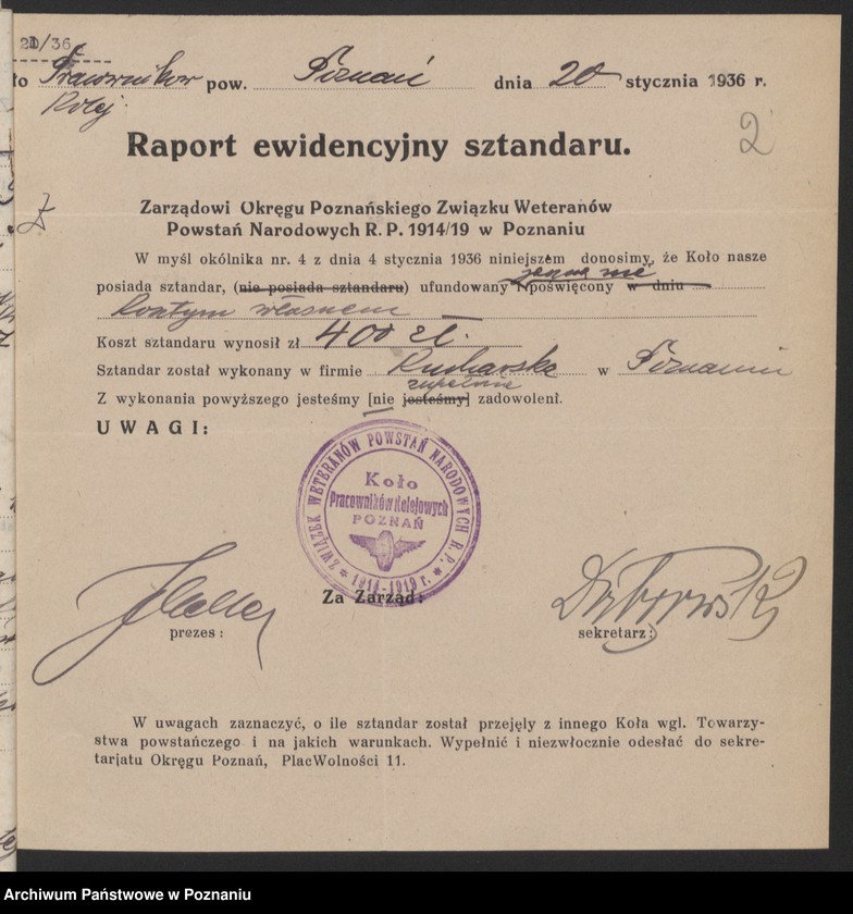 image.from.unit.number "Akta Koła Pracowników Kolejowych w Poznaniu."