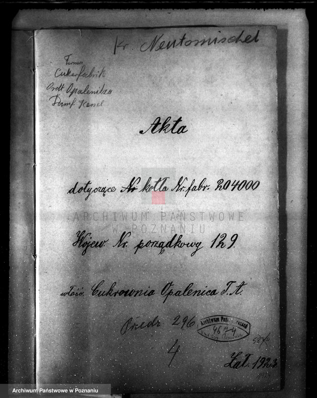 Obraz 4 z jednostki "Cukrownia w Opalenicy Towarzystwo Akcyjne nr woj. 129"