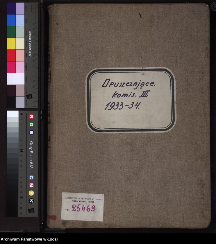 Obraz 2 z jednostki "Księga kontroli ruchu ludności (rejestr osób opuszczających gminę) Łódź, komisariat III, nr 2866-3643, nr 1-3495"