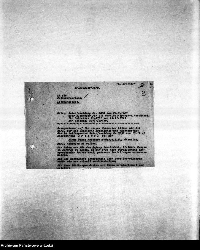 Obraz 12 z jednostki "Arbeitsressort R [Produkcja i zapotrzebowanie materiałów dla resortów pracy]"