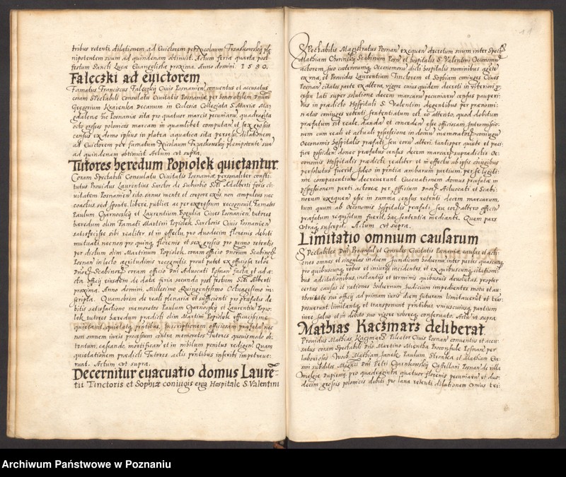 Obraz 15 z jednostki "Acta coram spectabilis consulatu Posnaniensi."