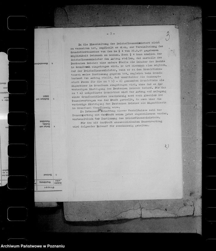 Obraz 7 z jednostki "Grundstückstausch mit der Stadt Posn- Schlossberg und Bernhardinerplatz"