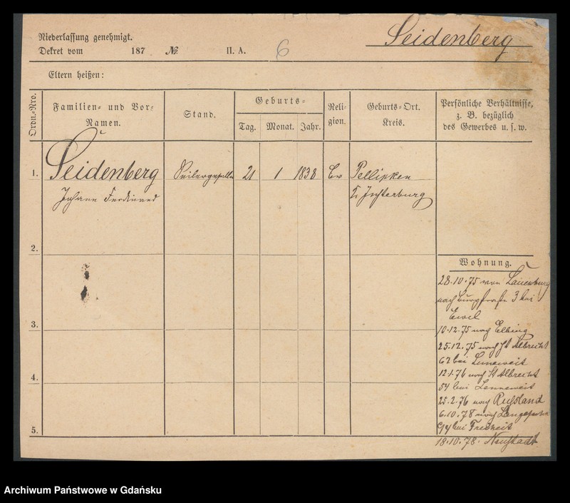 image.from.unit.number "Karty meldunkowe: Seidemann - Sekus"