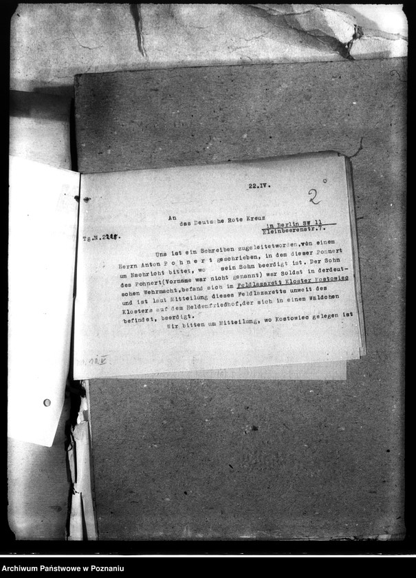 Obraz 6 z jednostki "Korespondencja w sprawie miejscowych Niemców, którzy zginęli w 1939 roku"