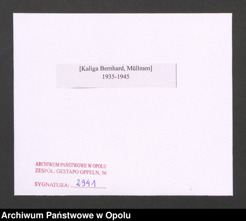 Obraz 2 z jednostki "[Kaliga Bernhard, Müllmen]"