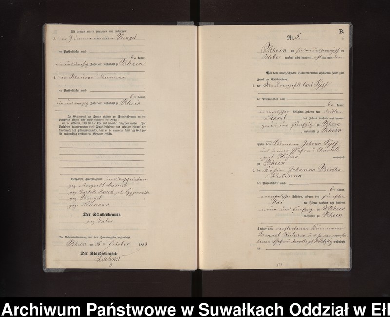 image.from.unit.number "Heiraths-Neben-Register des Preussischen Standes-Amtes Rhein Kreis Loetzen"