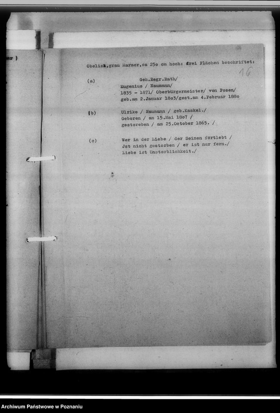 Obraz 20 z jednostki "Deutsch-evangelischer Friedhof Posen, Halbdorfstrasse [opis nagrobków, napisy]"