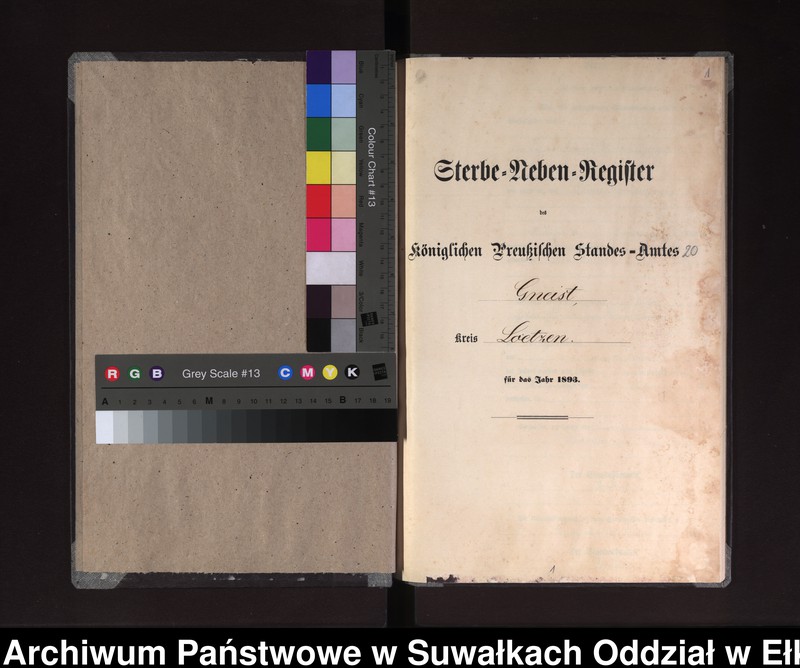 image.from.unit.number "Sterbe-Neben-Register des Königlichen Preussischen Standes-Amtes Gneist Kreis Loetzen"