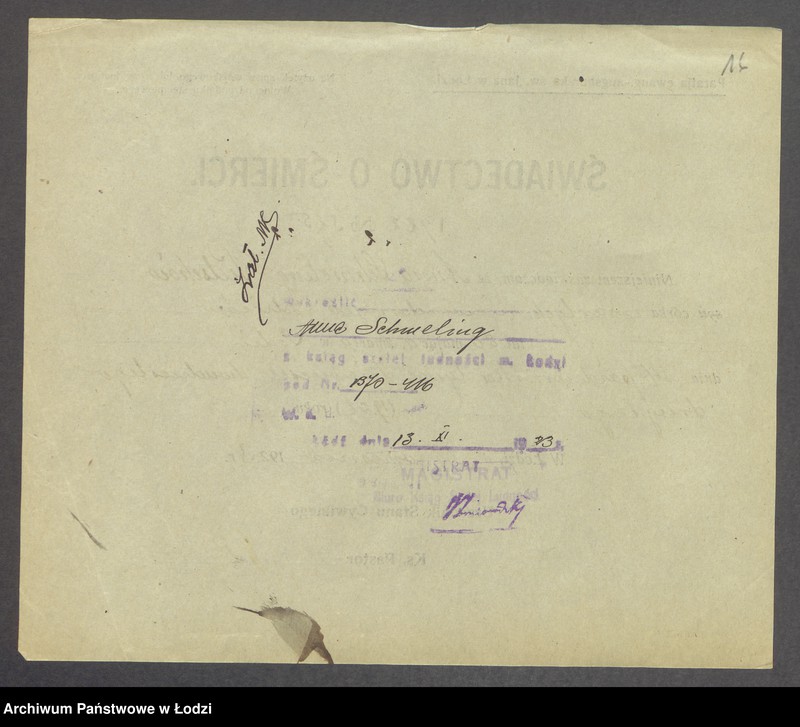 Obraz 18 z jednostki "Dowody metrykalne stałych mieszkańców m. Łodzi nr domu 1370-1371"