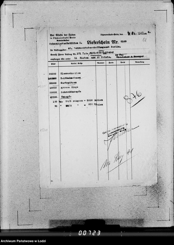 Obraz 16 z jednostki "306 Rucksack. Rücklieferung"